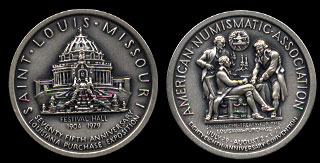  1979 American Numismatic Assn. St. Louis, Missouri Silver Art Medal