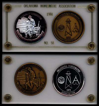 1984 Oklahoma Numiscmatic Association #58 Silver Art Medal