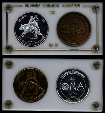 1985 Oklahoma Numiscmatic Association #85 Silver Art Medal