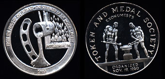 1989 Token & Medal Society TAMS Silver Medal