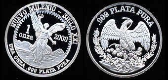 Proof Mexico Onza Copy Silver Art Round