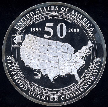 2008 Statehood Quater Commemorative 4 oz Silver Round