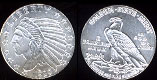  1929 Indian Head Design Round Golden State Mint 1/10 th Ounce