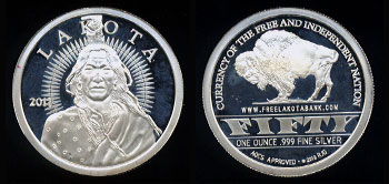 Lakota - 2011 Currency of the Free & Independent Nation Silver Round