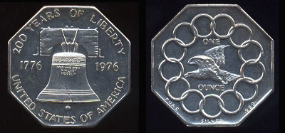 RHY-1V (1973) Lombardo Mint - Canada "200 Years of Liberty" "Made in Canada" at Bottom Silver Medal
