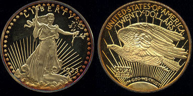 Standing Liberty 1933 Copy 2oz .999 Silver Gold Plated Silver Round