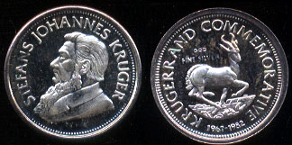 Krugerand Commemorative Miniature 1967-1982 2.3 Grams .999 Fine Silver
