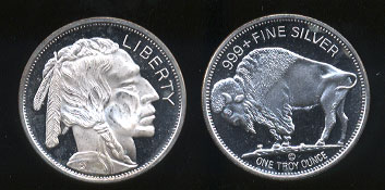 Proof Buffalo / Indian Head Design One Ounce Round