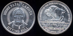 Free Lakota Bank Sitting Bull 1/2 oz .999 Fine Silver