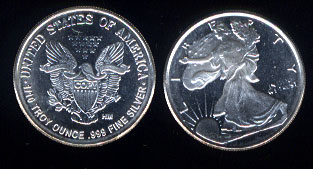 Highland Mint Silver Eagle Design 1/10 th Oz. .999 Fine Silver