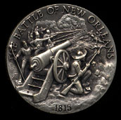 1815 Battle of New Orleans Longines Silver Art Round