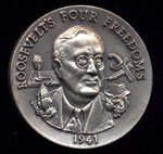 1941 Roosevelt's Four Freedoms Longines Silver Art Round