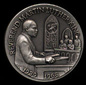 1929-1968 Reverend Martin Luther King Longines Silver Art Round