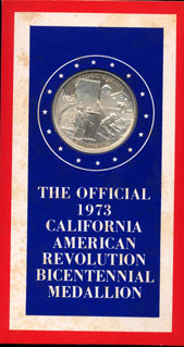 California Official 1973 Illinois Medallion United States Bicentennial 1776-1976
