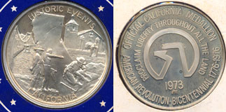 California Official 1973 Illinois Medallion United States Bicentennial 1776-1976