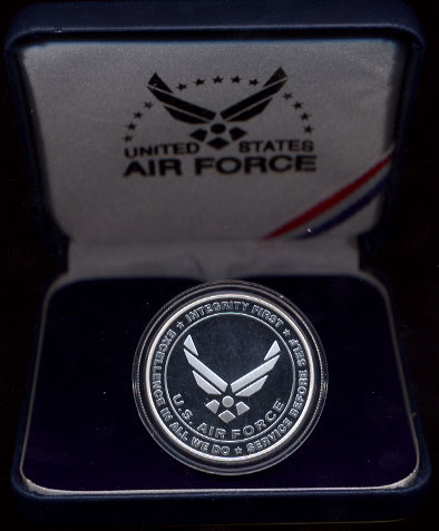 United States Air Force Silver Round CAT 1 Recruiter Silver Round