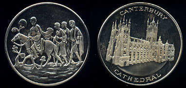 TM Canterbury Cathedral Solid Proof Medallion The Tower Mint Metal Unknown