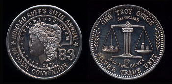 Howard Ruff's Sixth Annual National Convention 1983 Silver Round