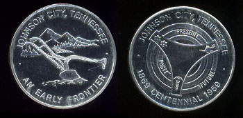 Johnson City, Tennessee Centennial SS 22.8 Gram medal