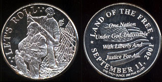 Let's Roll September 11, 2001 Silver Round