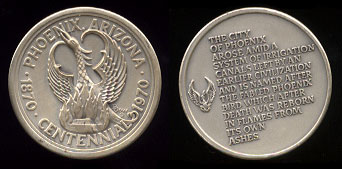 Phoeniz, Arizona Centennial Silver Medal