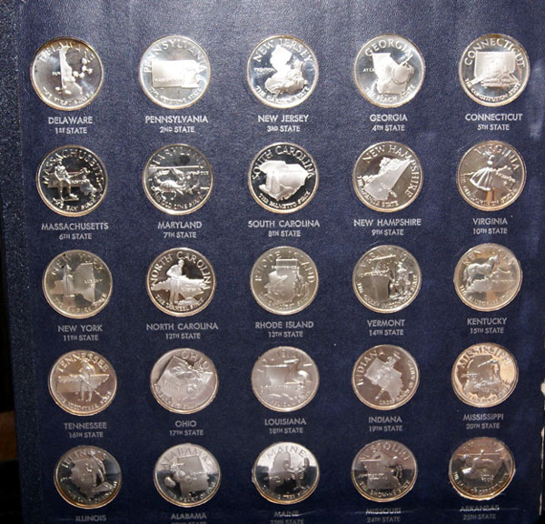 The States of the Union 50 .925 Silver Round Set
