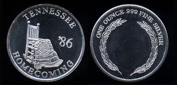 Tennessee 1986 Homecoming Silver Round