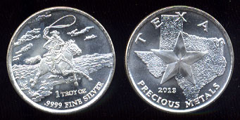 Texas Precious Metals 2013 .999 Fine Silver 1 Troy Ounce