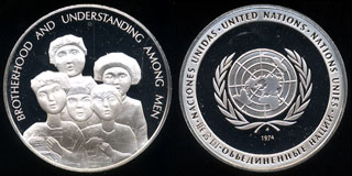 1974 United Nations Franklin Mint  .925 Silver ,19.2 grams