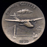 1935 China Clipper Longines Silver Art Round