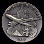 1959 Dawn of the Jet Age Longines Silver Art Round