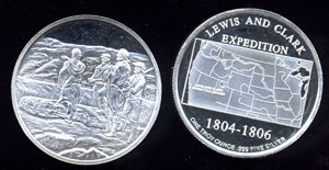 Lewis & Clark Expedition Proof Silver Round