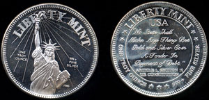 Liberty Mint Article 1 silver round