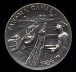 1904 Panama Canal Longines Silver Art Round