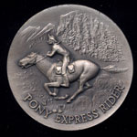 1860 The Pony Express Longines Silver Art Round