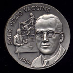 1954 Salk Polio Vaccine Longines Silver Art Round