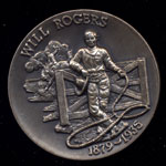 1879-1935 Will Rogers Longines Silver Art Round
