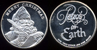 Details about   Happy Holidays Winter Christmas Tree Coin 1 Troy Oz .999 Fine Silver Round Medal 
