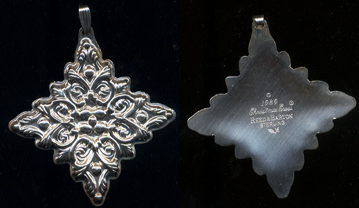 1989 Reed & Barton ornament. Snowflake Design