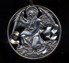 The Angel of St. Matthew ornament. 22.2 grams .925 Fine Silver