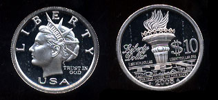 Liberty Dollar 2005 One half ounce silver round