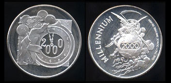 The Year 2000 Millennium Commemerative Silver Round
