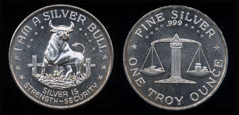 I Am A Silver Bull "Silver is Strength-Security" Silver Round