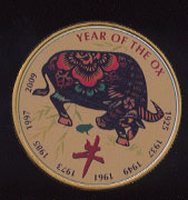 Year of the Ox Colored Silver Round