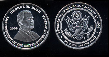 George W Bush Inaugural Commemortive Medal