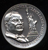Grover Cleveland High Relief Wittnauer SS Medal