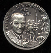 Dwight D Eisenhower High Relief Wittnauer SS Medal