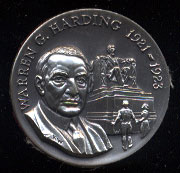 Warren G Harding High Relief Wittnauer SS Medal