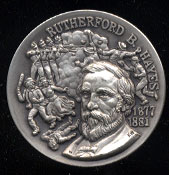 Rutherford B Hayes 1877-1881 High Relief Wittnauer SS Medal