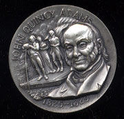 John Quincy Adams 1825-1829 High Relief Wittnauer SS Medal